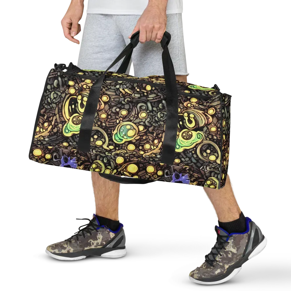 Gilded Circuit on Duffle Bag — Front