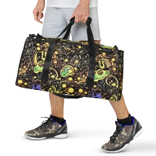 Gilded Circuit on a Duffle Bag