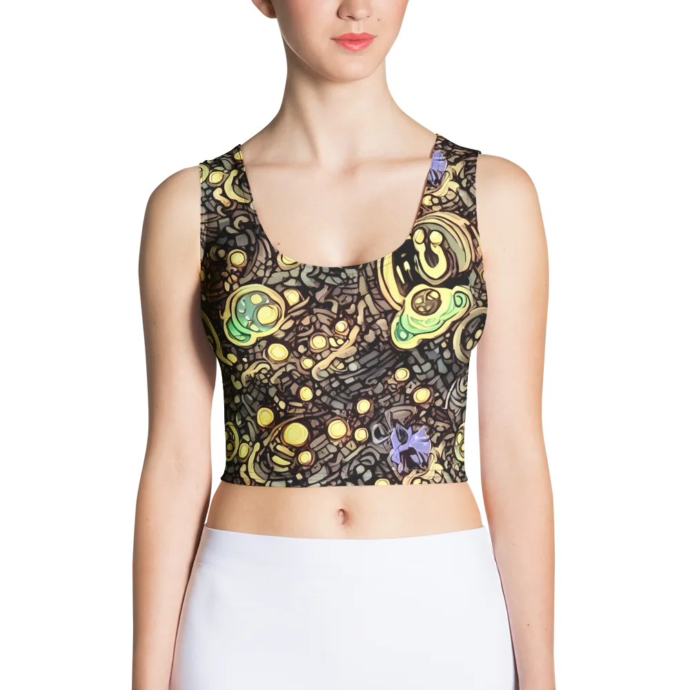 Gilded Circuit on Crop Top — Front
