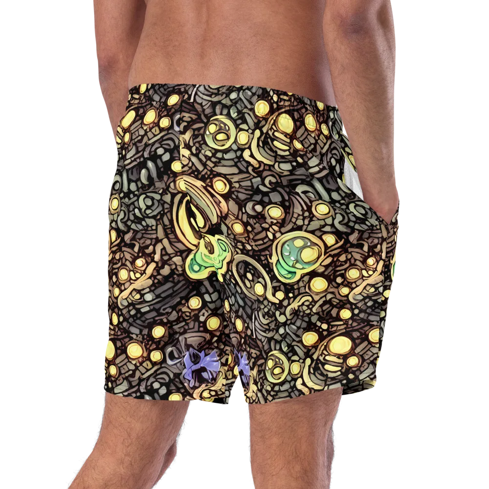 Gilded Circuit on Swim Trunks — Right Back