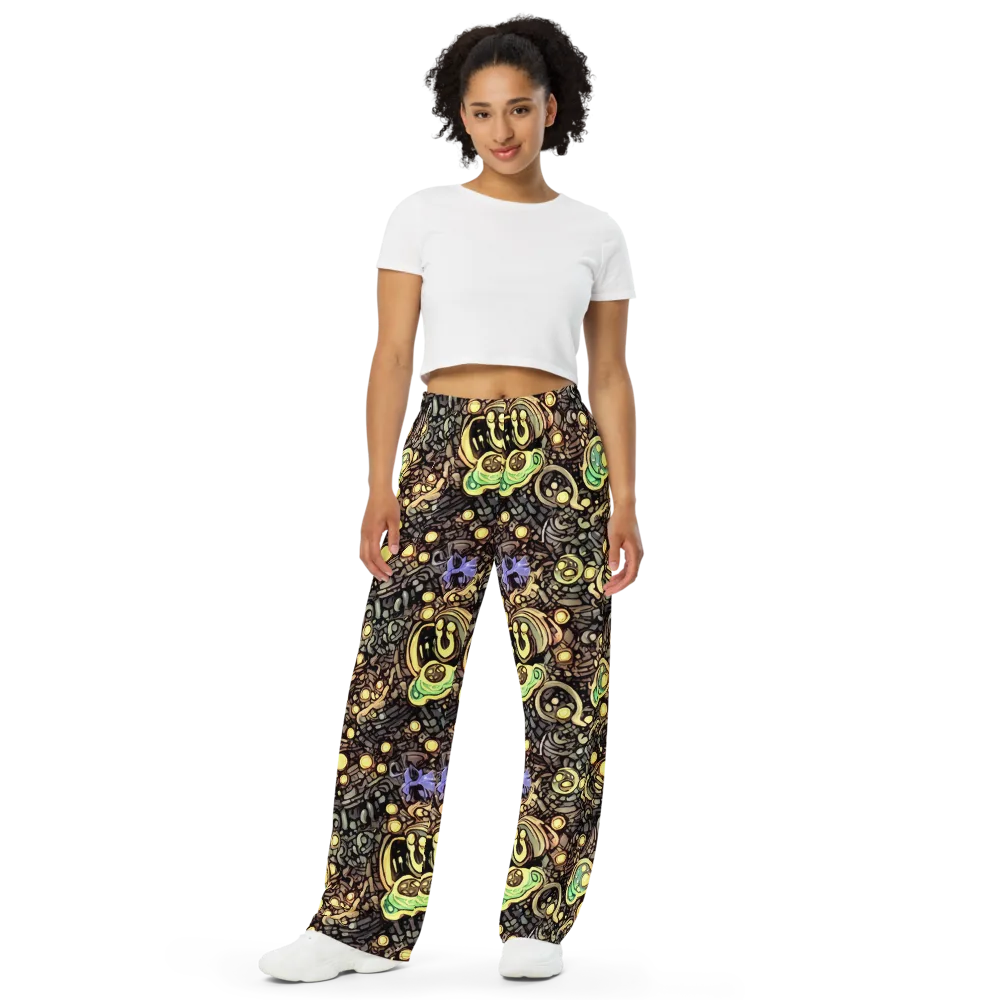 Gilded Circuit on Wide-Leg Pants — Front