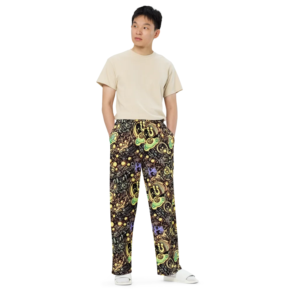 Gilded Circuit on Wide-Leg Pants — Front