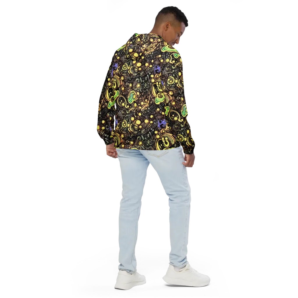Gilded Circuit on Men's Windbreaker — Back