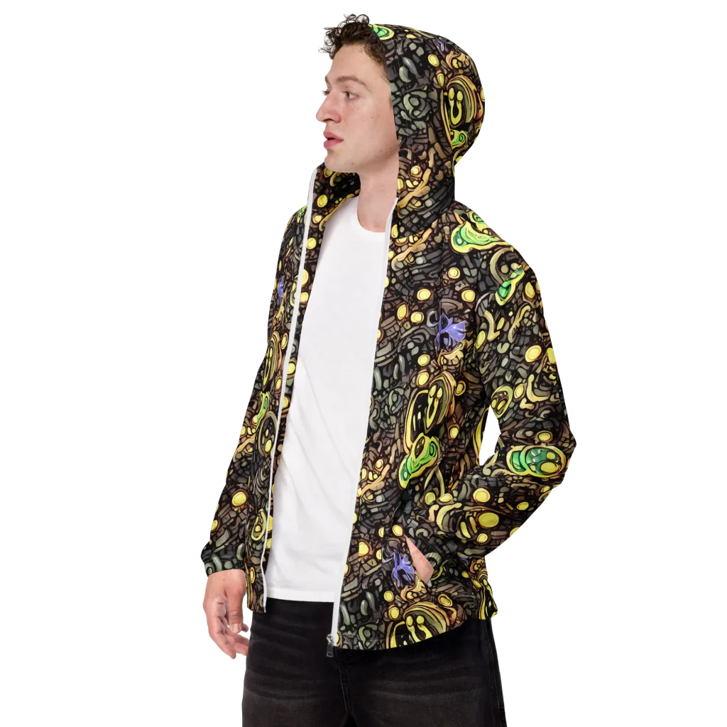 Gilded Circuit on Men's Windbreaker — Left Front
