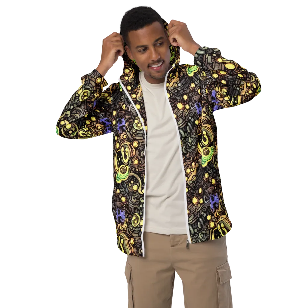 Gilded Circuit on Men's Windbreaker — Front