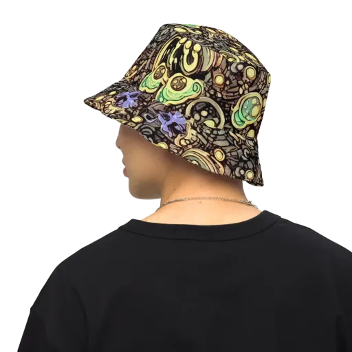 Gilded Circuit on a Reversible Bucket Hat