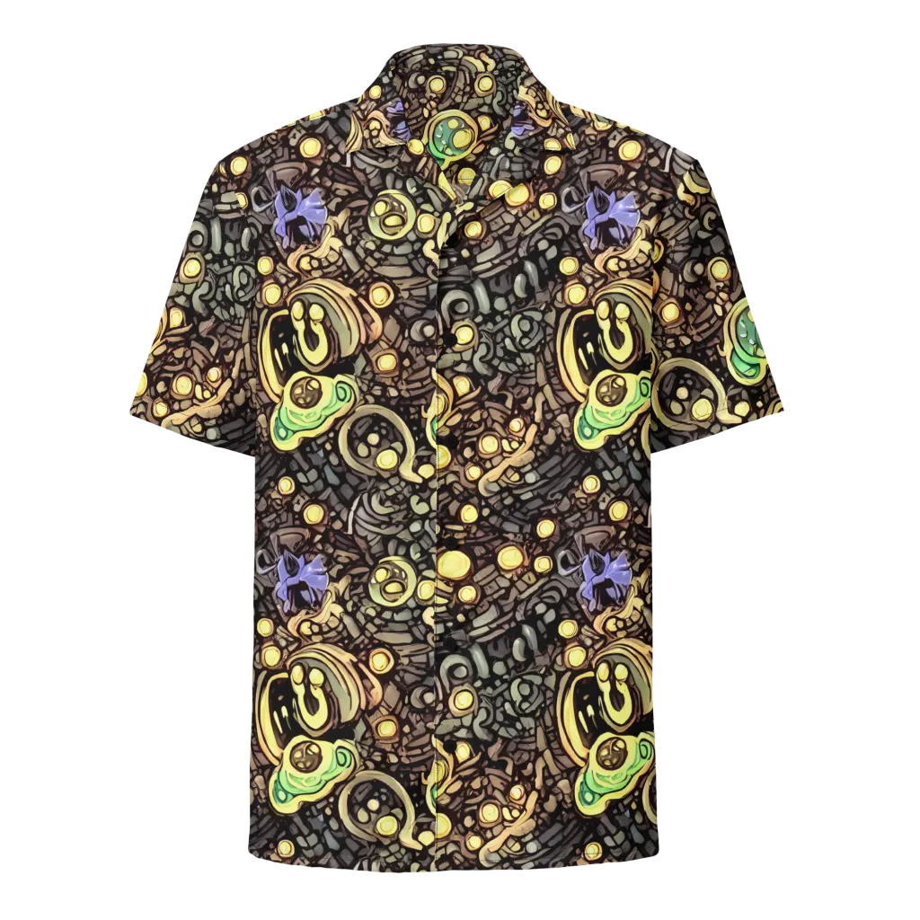 Gilded Circuit on Button Shirt — Front