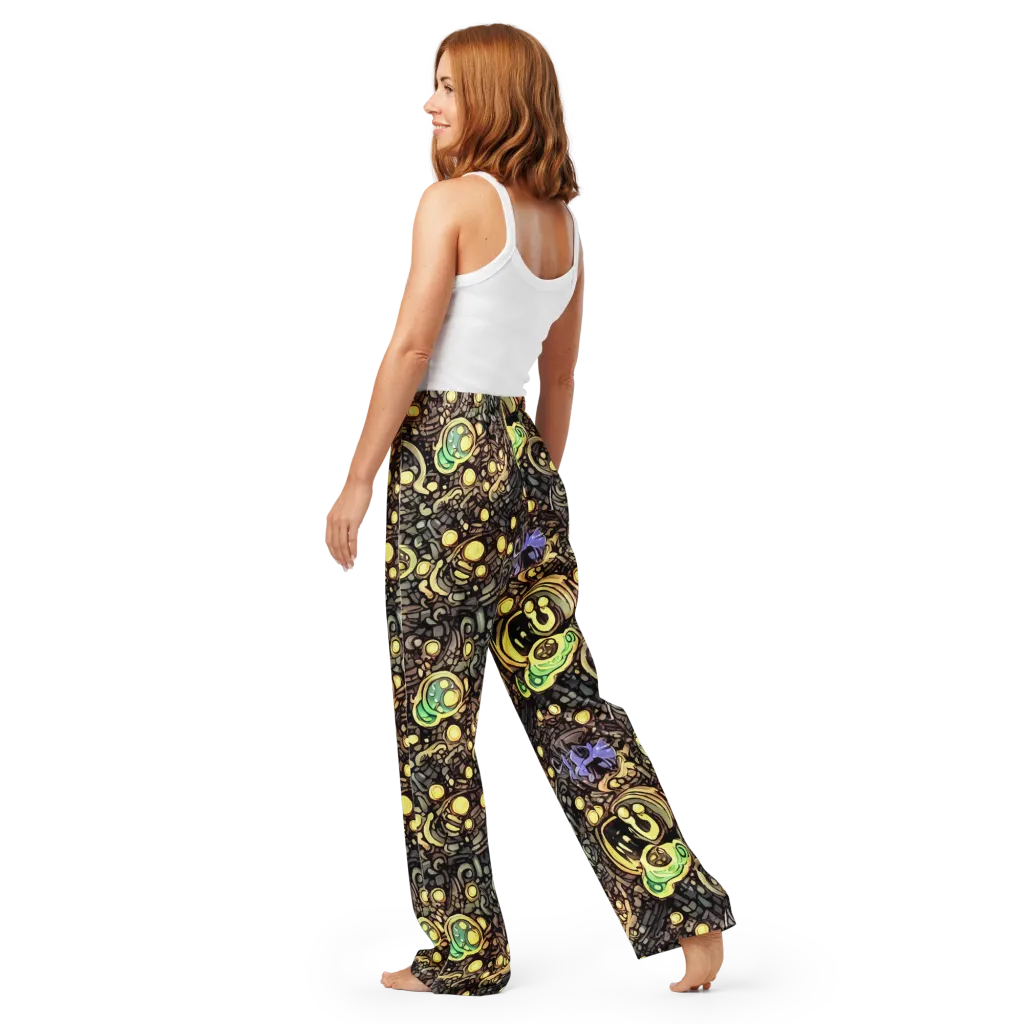 Gilded Circuit on Women's Pajama Pants — Back