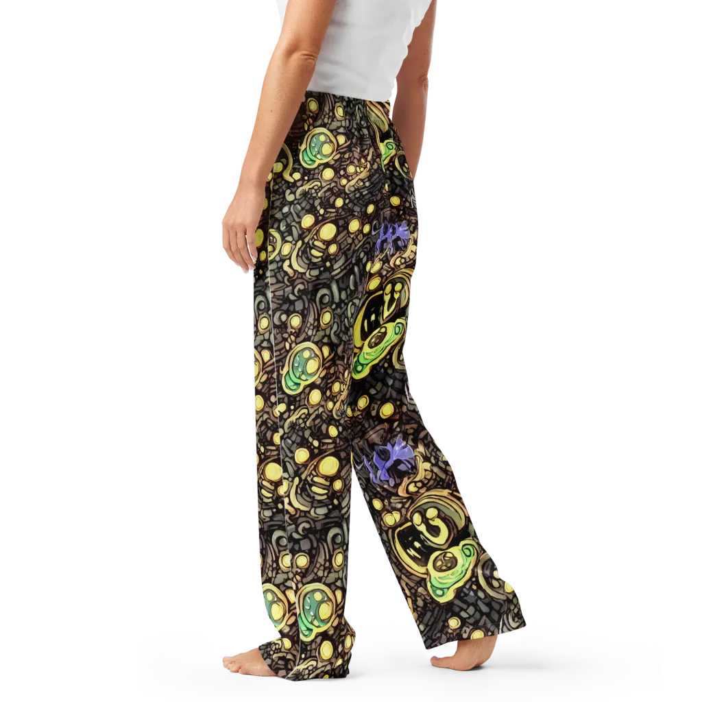 Gilded Circuit on Women's Pajama Pants — Left