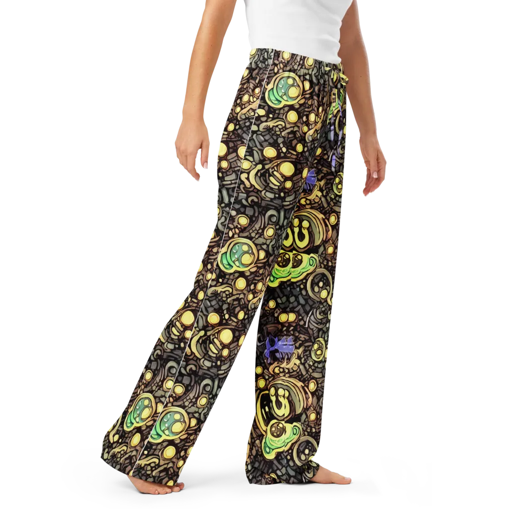 Gilded Circuit on Women's Pajama Pants — Right Front
