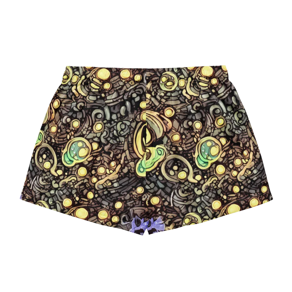 Gilded Circuit on Women's Pajama Shorts — Back