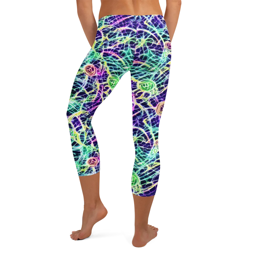 Ultraviolet Network on Capri Leggings — Back