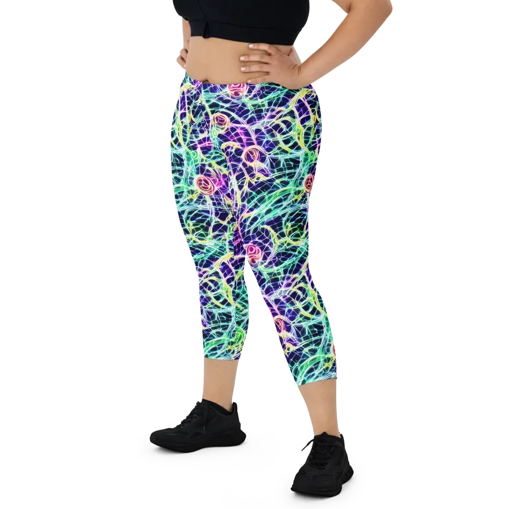 Ultraviolet Network on Capri Leggings — Front