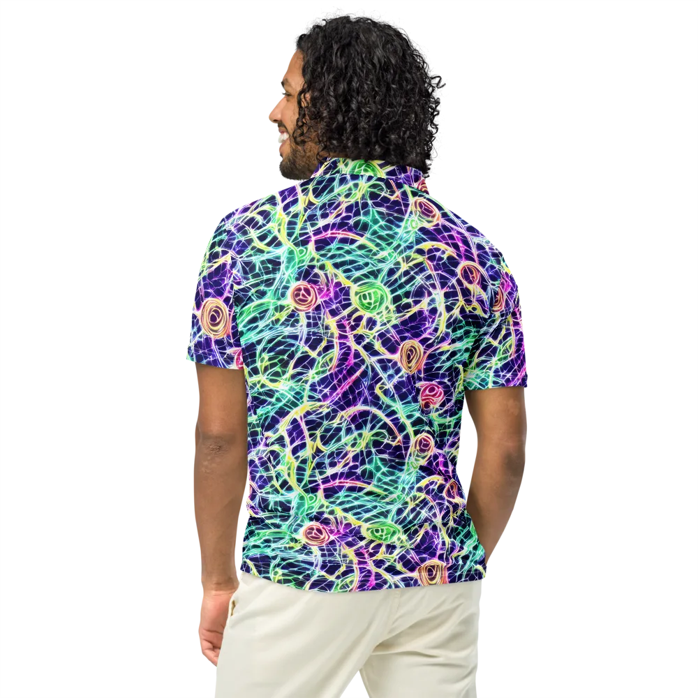 Ultraviolet Network on Men's Slim Fit Polo Shirt — Back