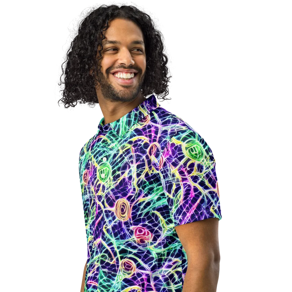 Ultraviolet Network on Men's Slim Fit Polo Shirt — Left Front