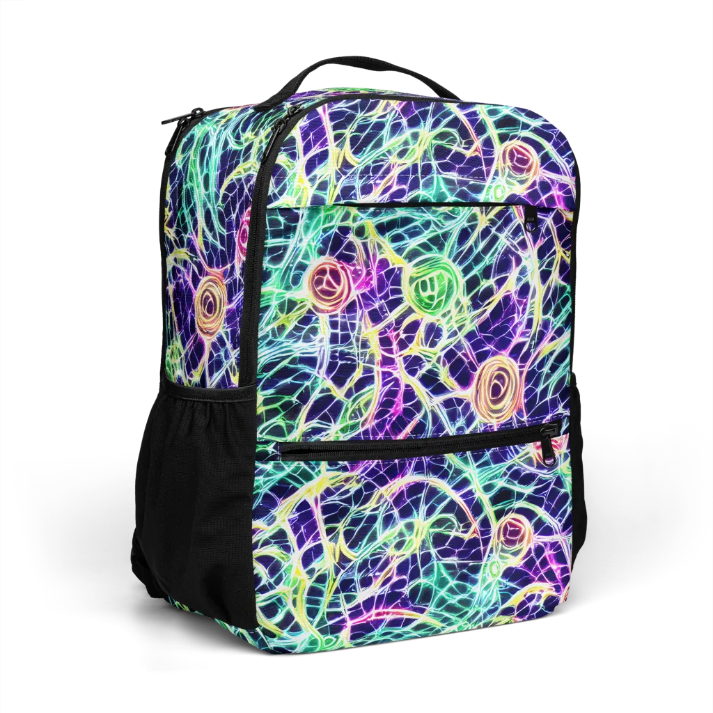 Ultraviolet Network on Utility Backpack — Right Front