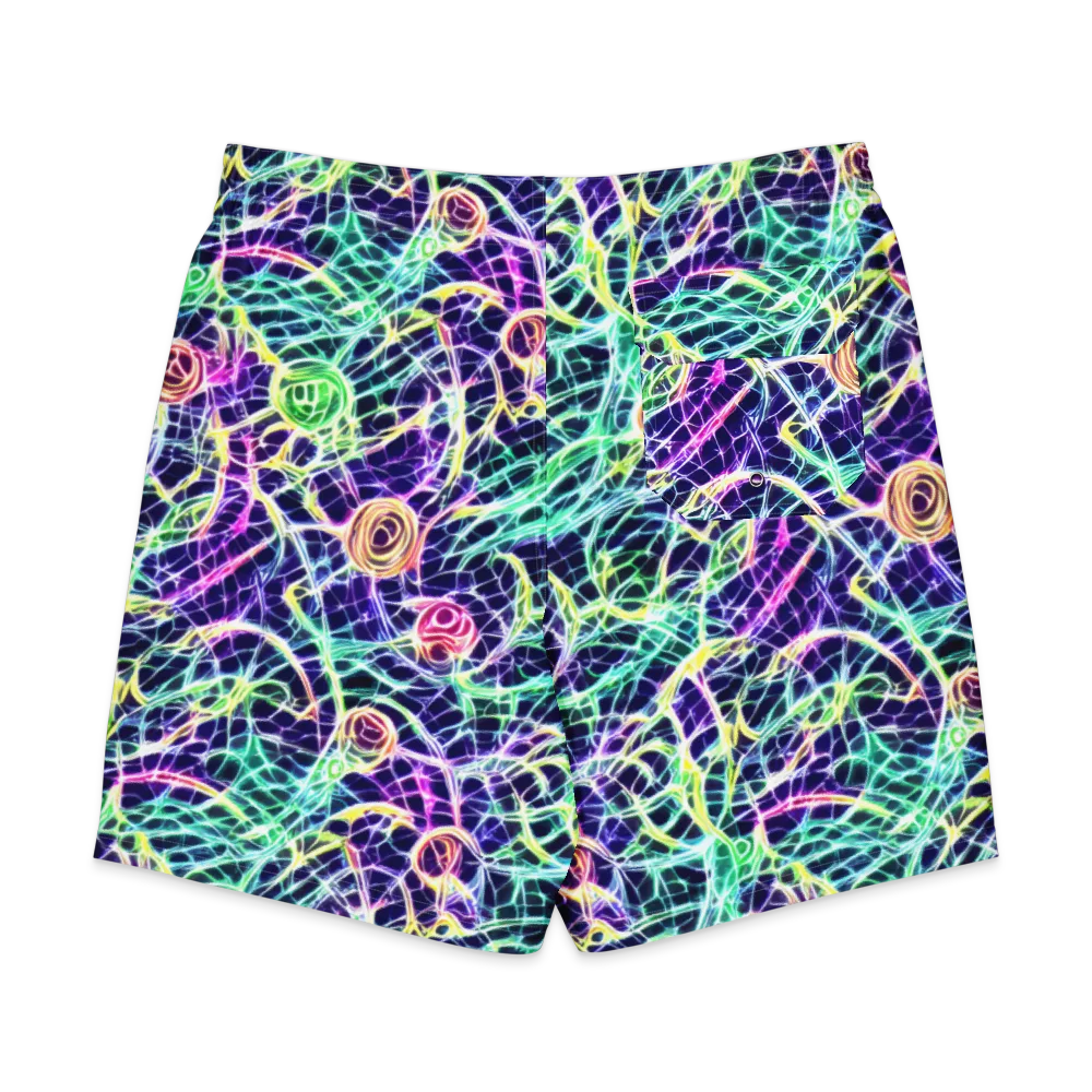 Ultraviolet Network on Men's Board Shorts — Back
