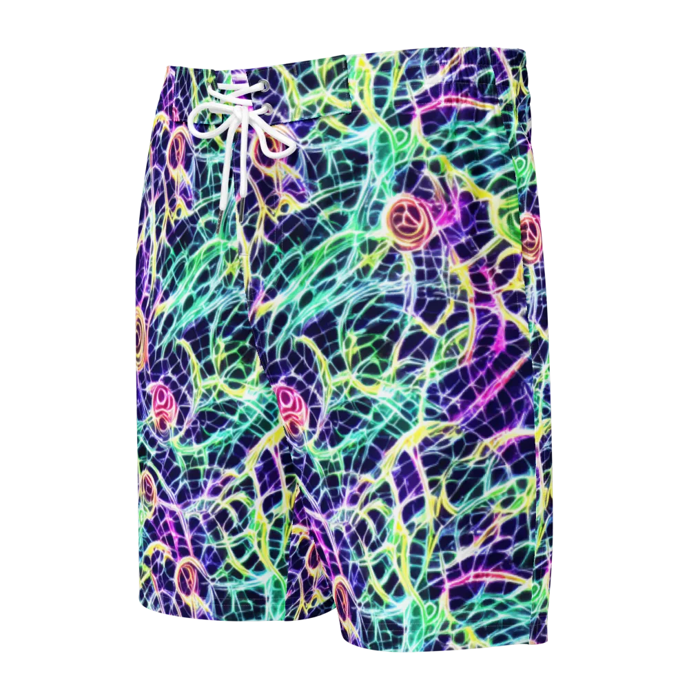 Ultraviolet Network on Men's Board Shorts — Front