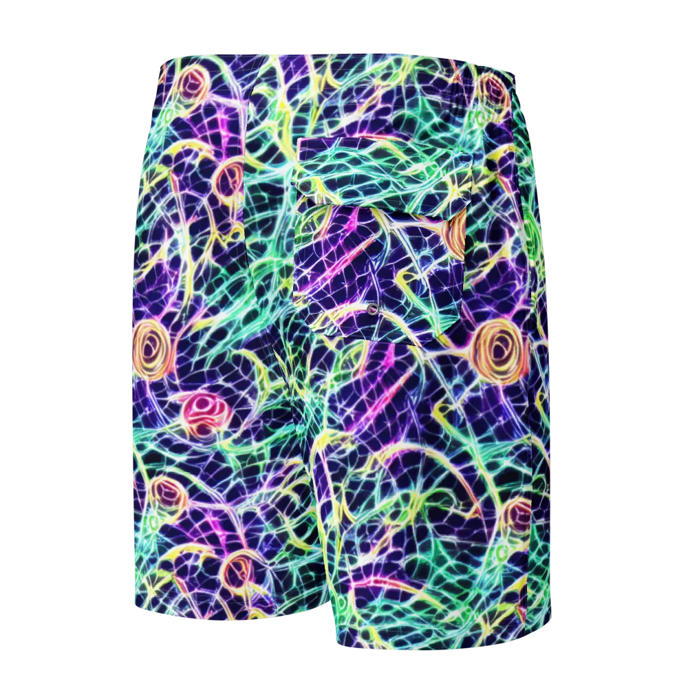 Ultraviolet Network on Men's Board Shorts — Back
