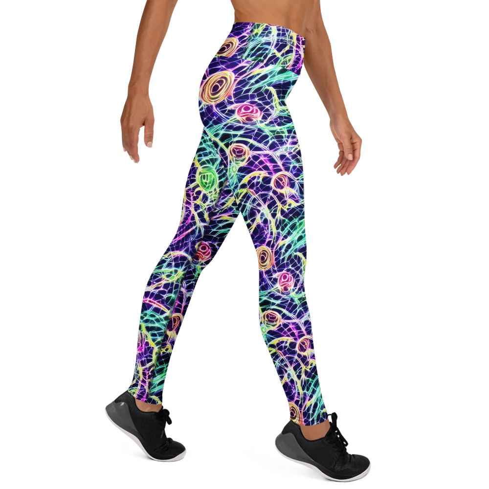 Ultraviolet Network on Yoga Leggings — Right