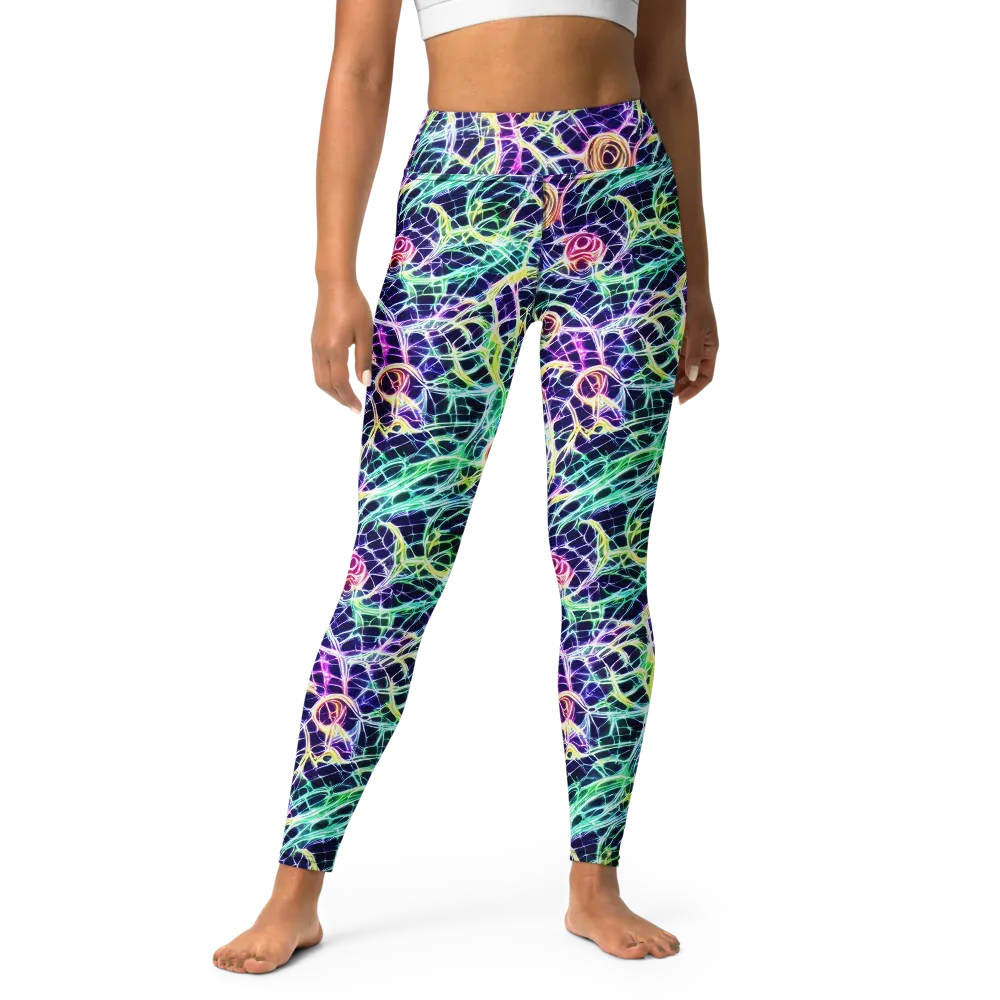 Ultraviolet Network on Yoga Leggings — Front