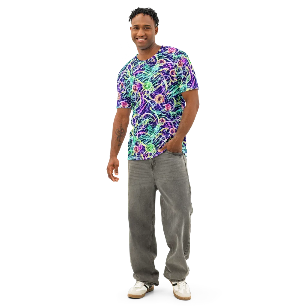 Ultraviolet Network on Men's Cotton Crew Neck T-Shirt — Front