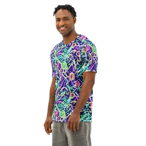 Ultraviolet Network on a Men's Cotton Crew Neck T-Shirt