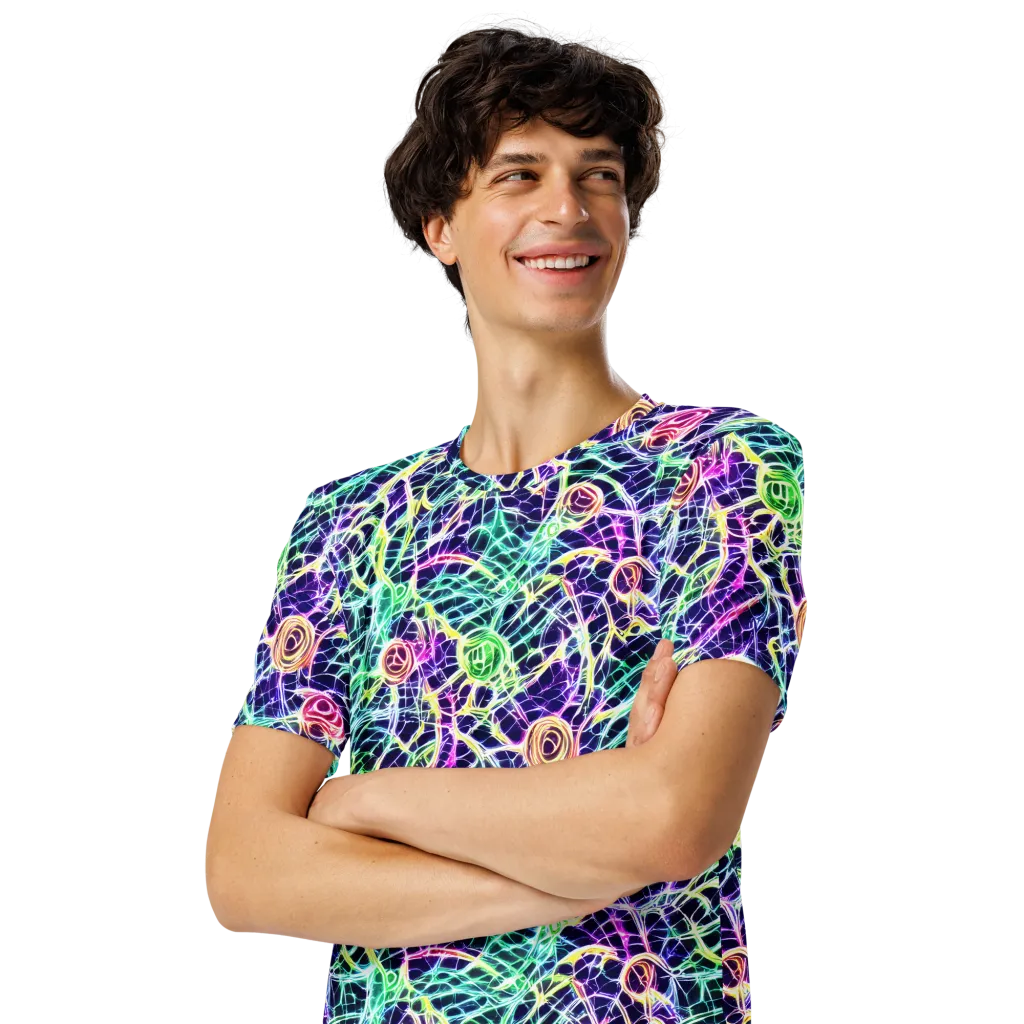 Ultraviolet Network on Men's Crew Neck T-Shirt — Left Front