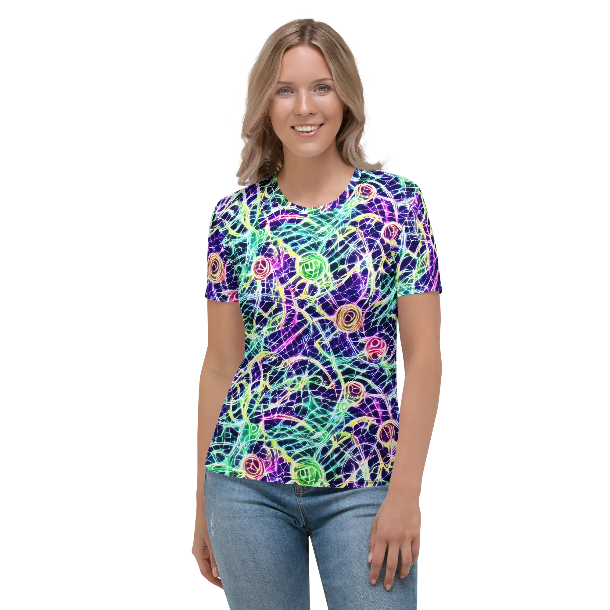 Ultraviolet Network on Women's Crew Neck T-Shirt — Front