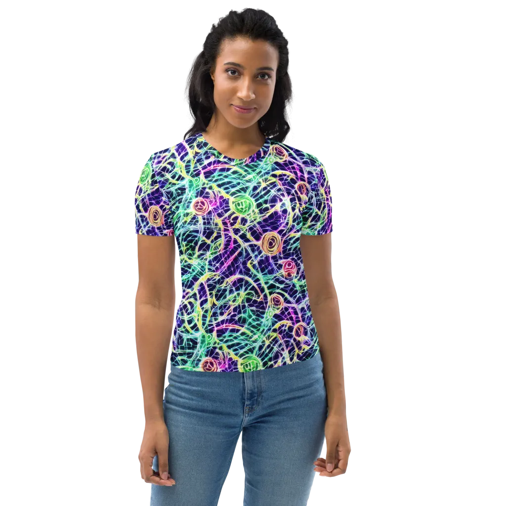 Ultraviolet Network on Women's Crew Neck T-Shirt — Front