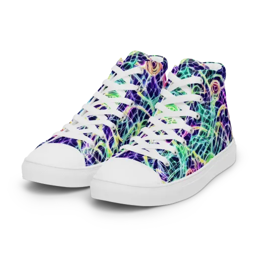 Ultraviolet Network on a Women's High Top Canvas Shoes