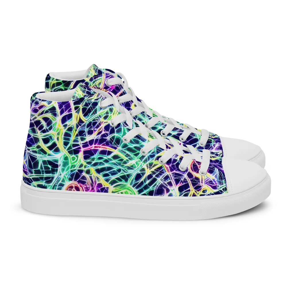 Ultraviolet Network on Women's High Top Canvas Shoes — Right