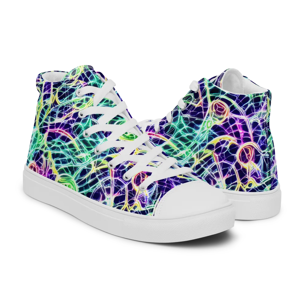 Ultraviolet Network on Women's High Top Canvas Shoes — Right