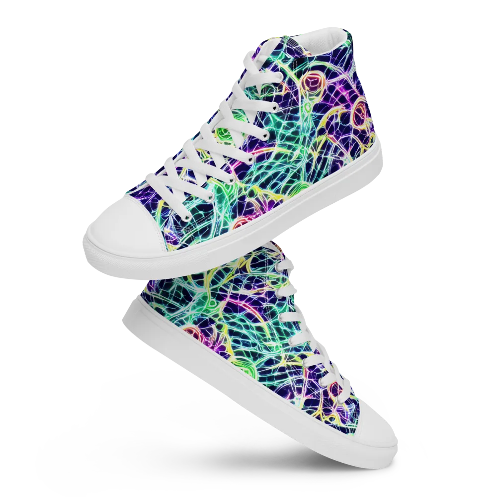 Ultraviolet Network on Women's High Top Canvas Shoes — Front