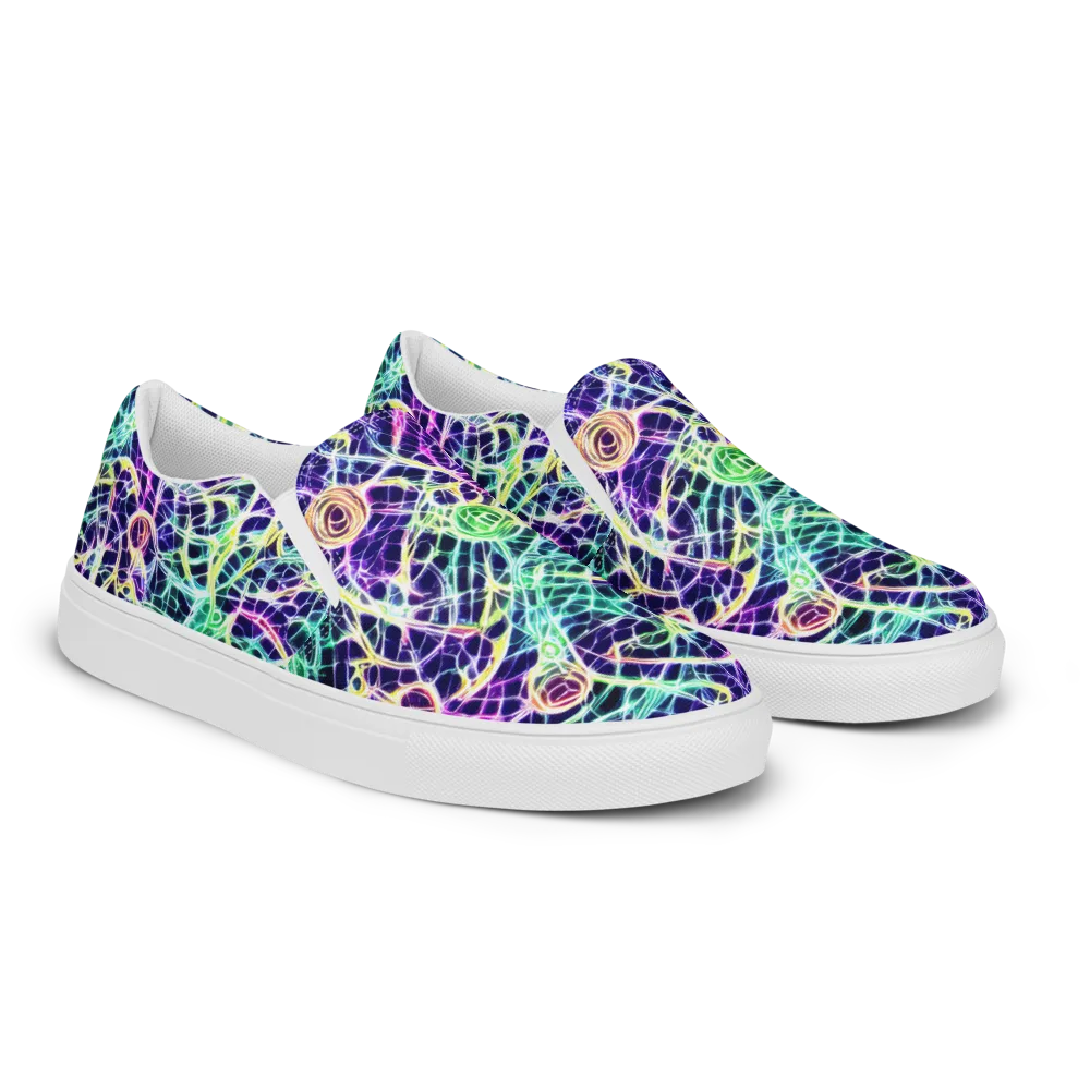 Ultraviolet Network on Men's Slip-On Canvas Shoes — Right Front