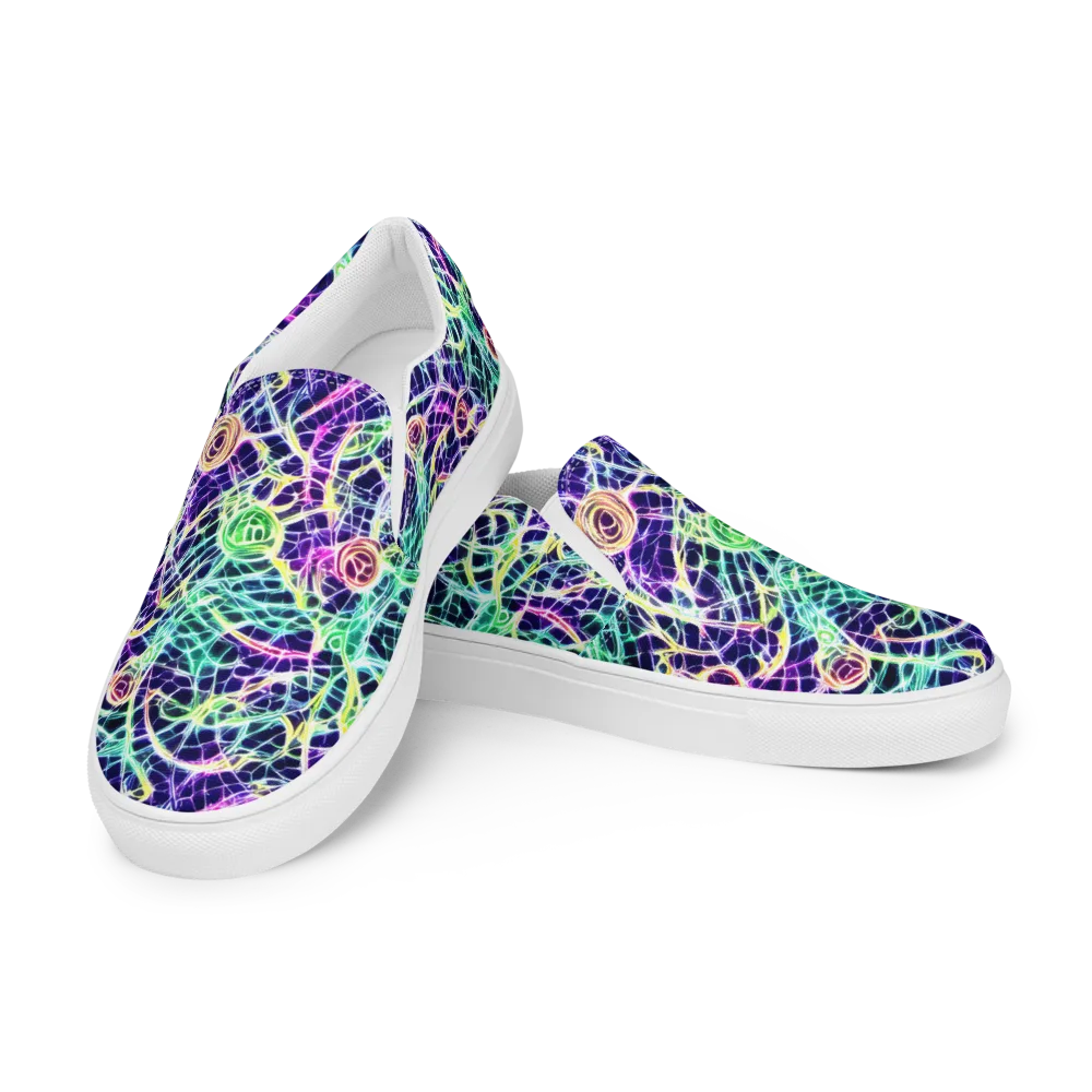 Ultraviolet Network on Men's Slip-On Canvas Shoes — Left Front