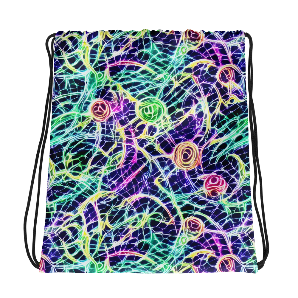 Ultraviolet Network on Drawstring Bag — Photo