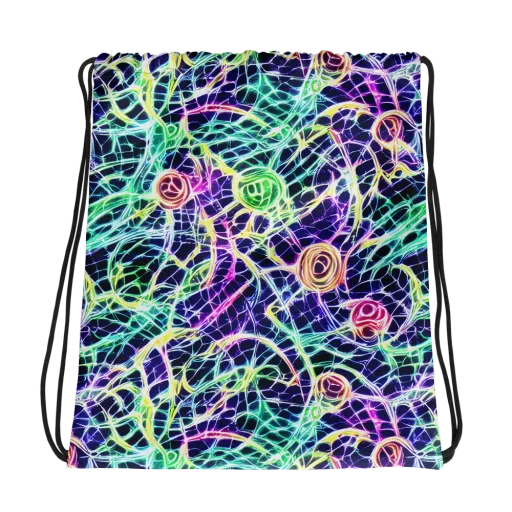 Ultraviolet Network on a Drawstring Bag