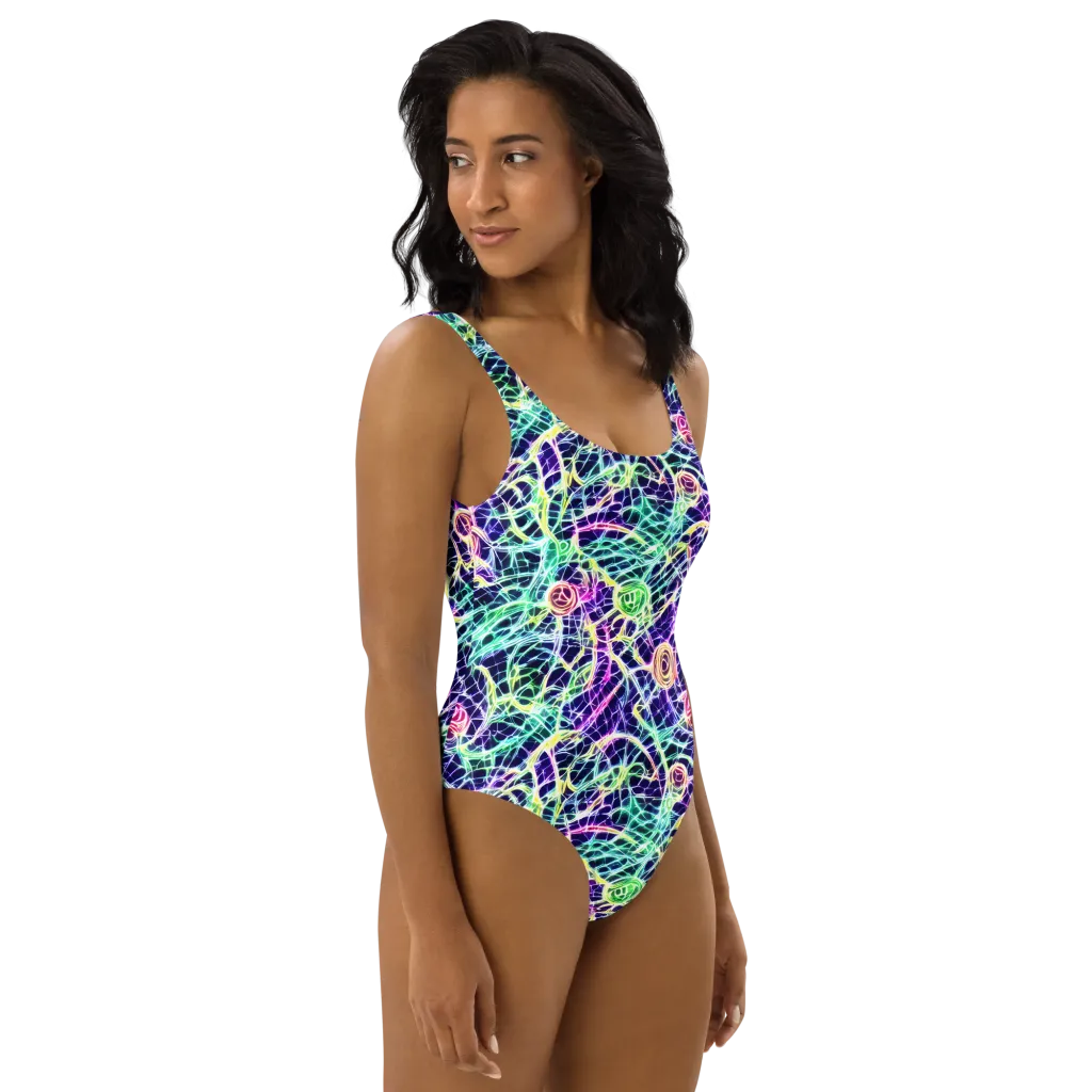 Ultraviolet Network on One-Piece Swimsuit — Right