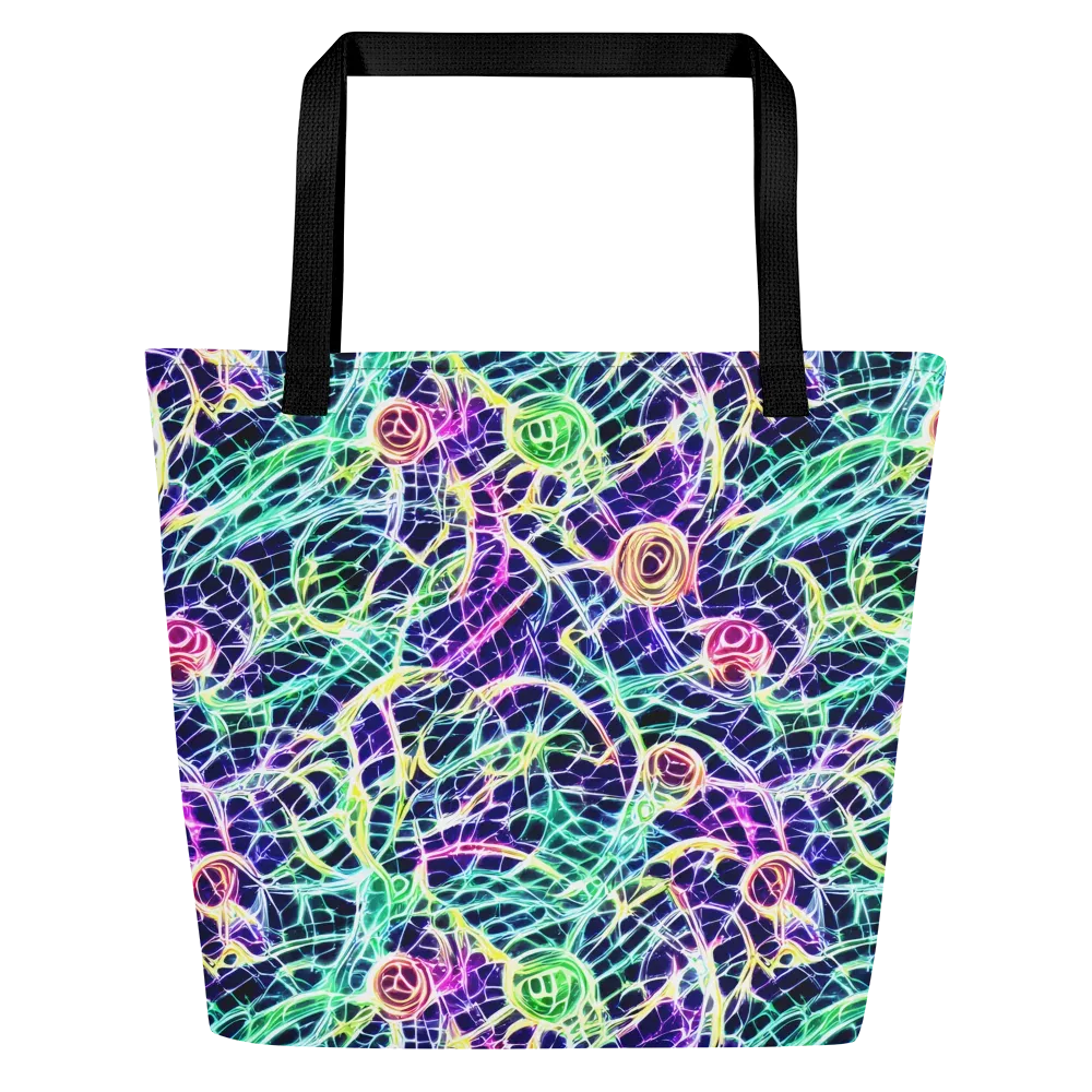 Ultraviolet Network on Large Tote Bag W/ Pocket — Front