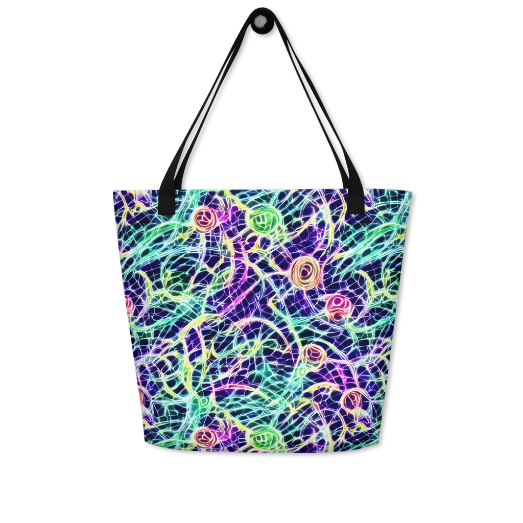 Ultraviolet Network on Large Tote Bag W/ Pocket — Front