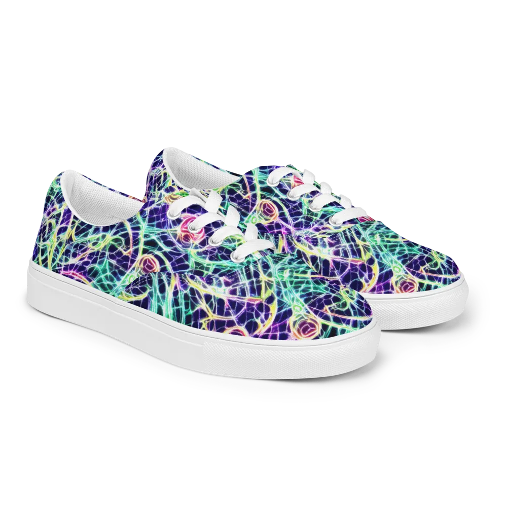 Ultraviolet Network on Men's Lace-Up Canvas Shoes — Right Front