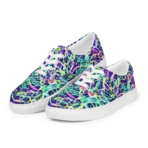 Ultraviolet Network on a Men's Lace-Up Canvas Shoes