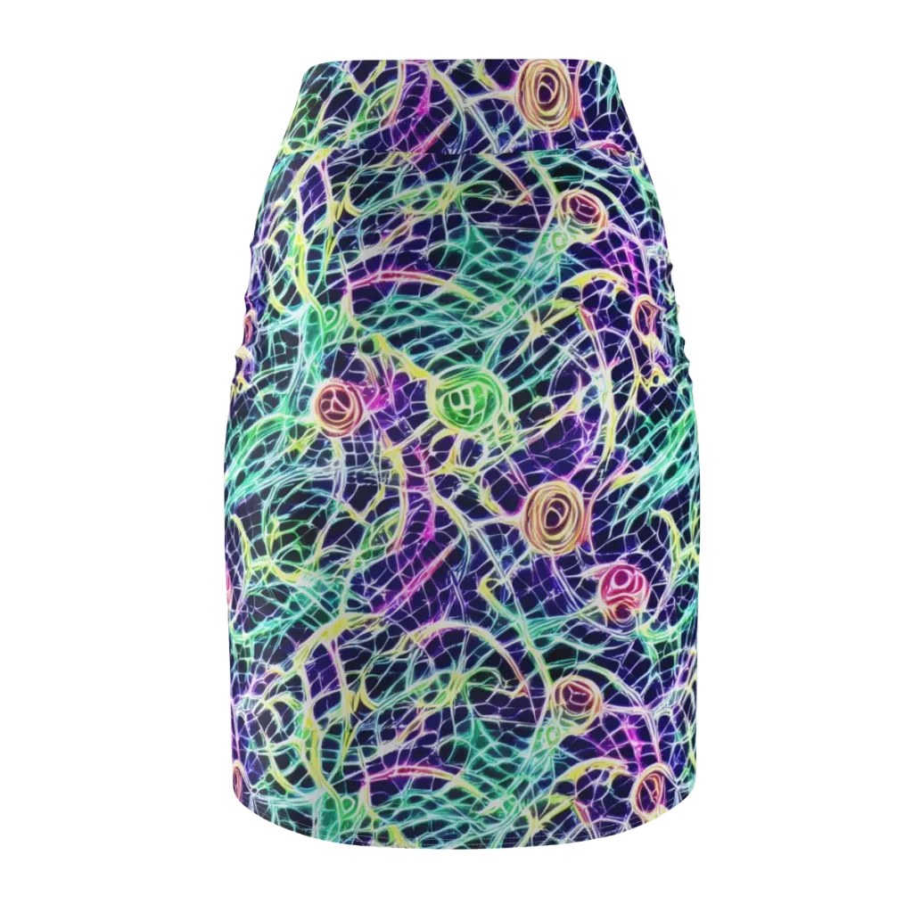 Ultraviolet Network on Pencil Skirt — Back