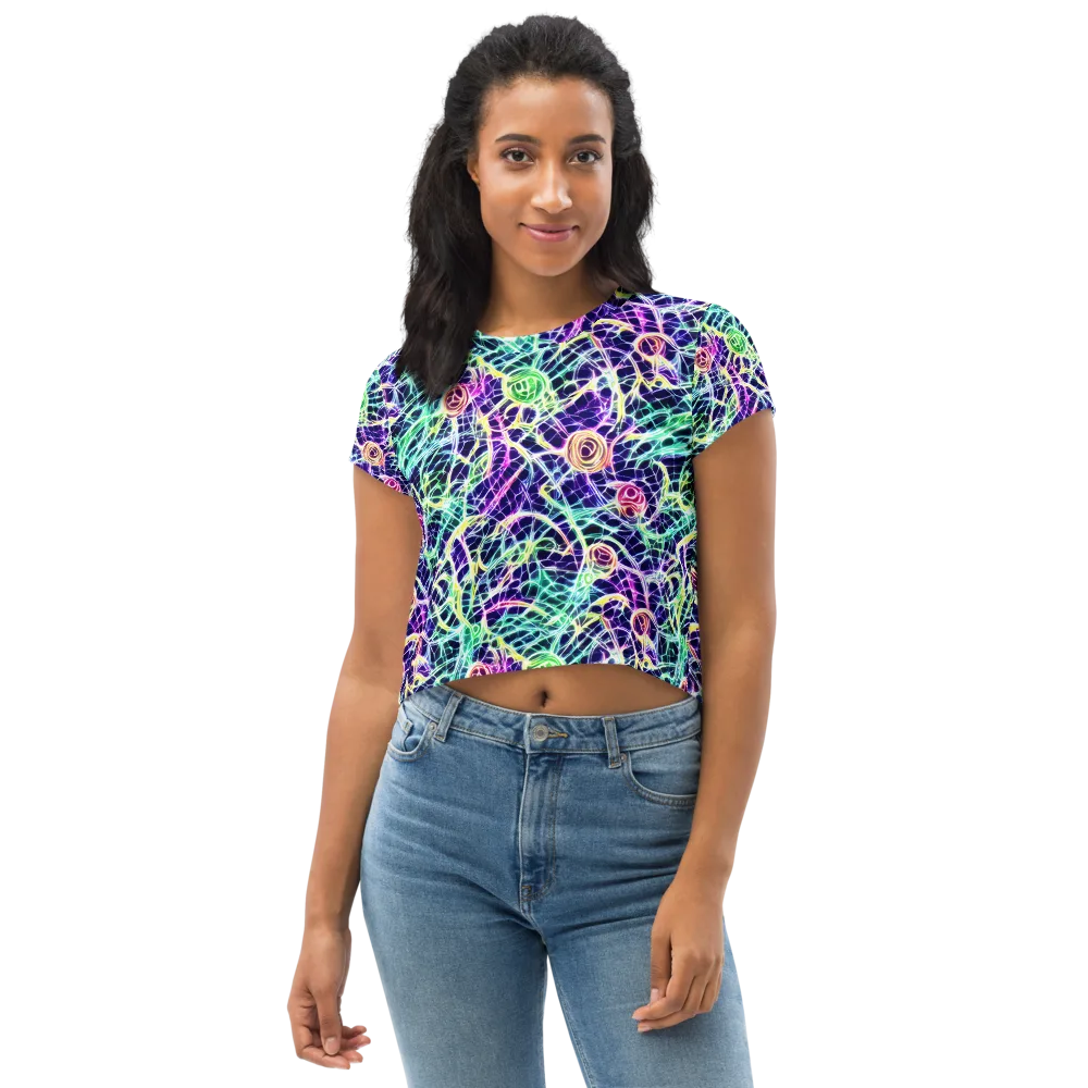 Ultraviolet Network on Crop Tee — Front
