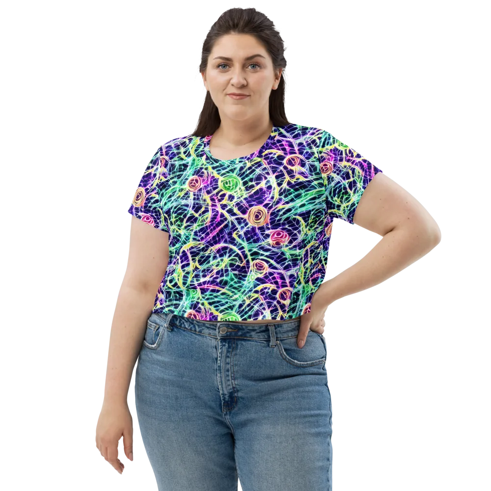 Ultraviolet Network on Crop Tee — Front