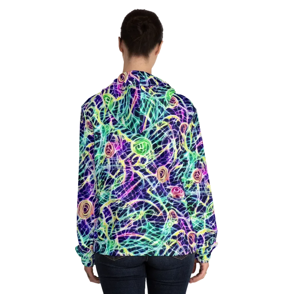 Ultraviolet Network on Women's Full-Zip Hoodie — Back On Person