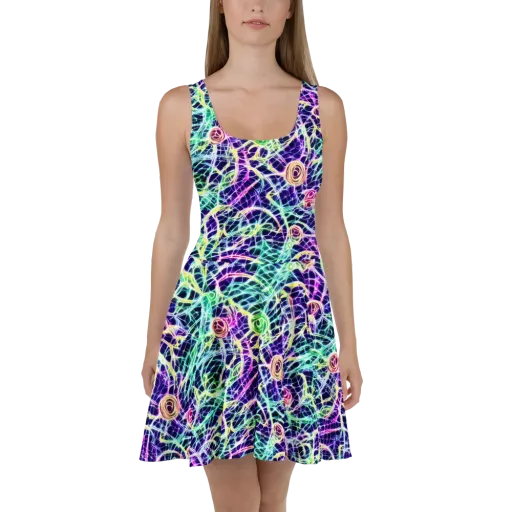 Ultraviolet Network on a Skater Dress