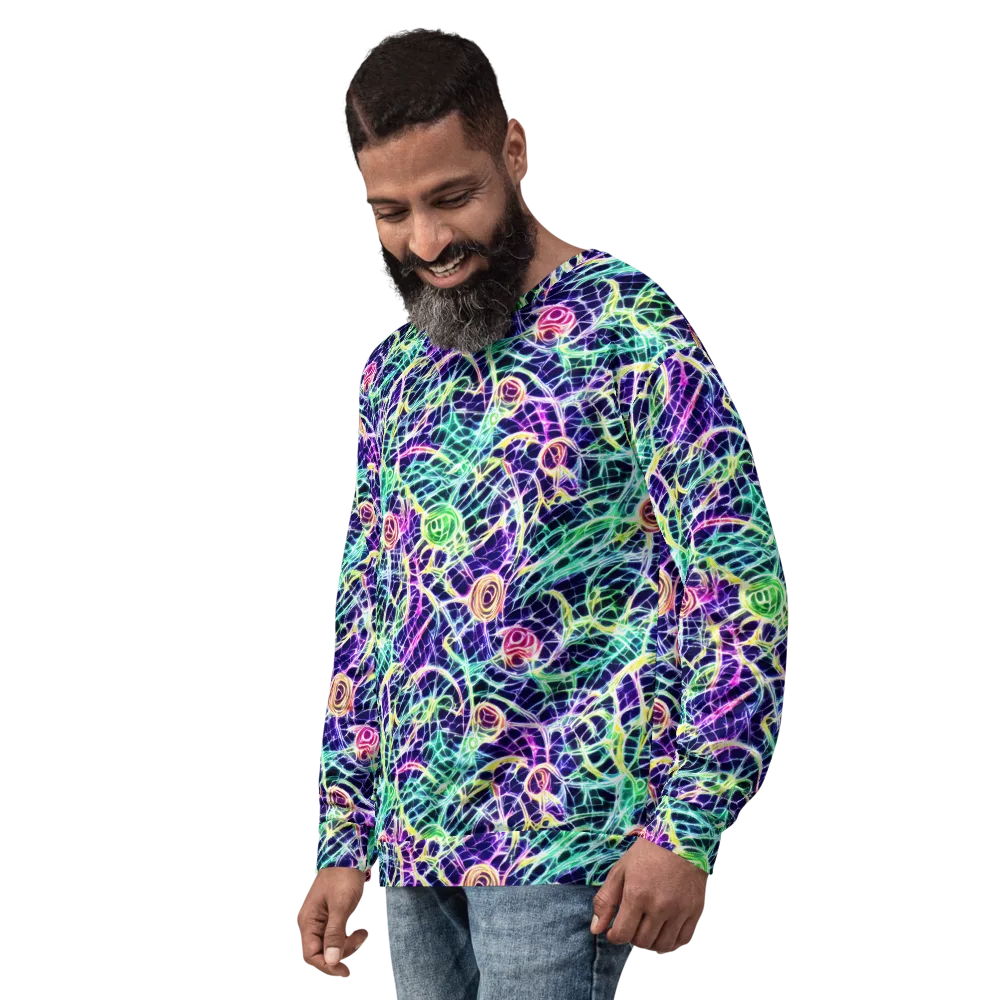 Ultraviolet Network on Sweatshirt — Left Front