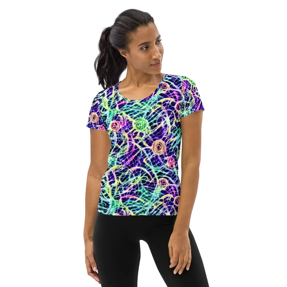 Ultraviolet Network on Women's Athletic T-Shirt — Front